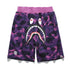 Bathing Ape Shorts Trendy Brand Camouflage Teeth Printed Men's Cotton Shorts