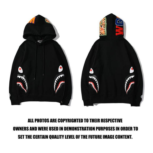 Bathing Ape Hoodie Hooded Cardigan Zipper Sweater Men's and Women's Pure Cotton