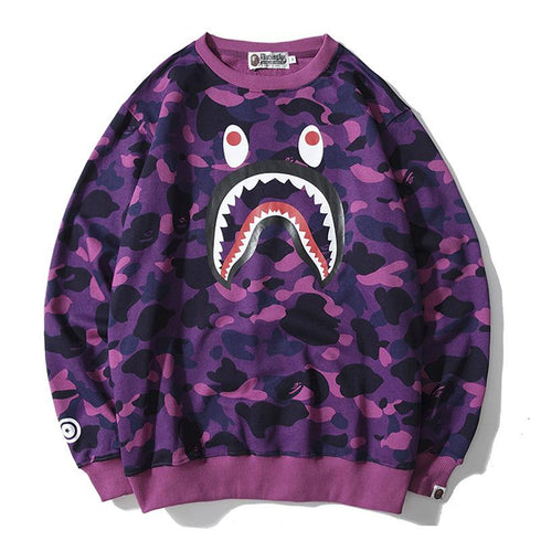 Bathing Ape Sweatshirts Loose Hip Hop round Neck Sweater for Men