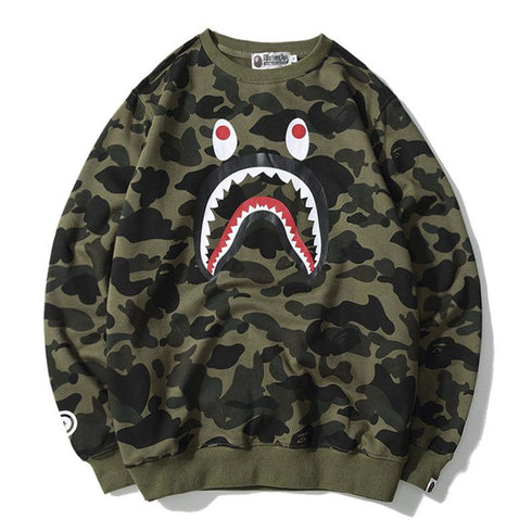 Bathing Ape Sweatshirts Loose Hip Hop round Neck Sweater for Men