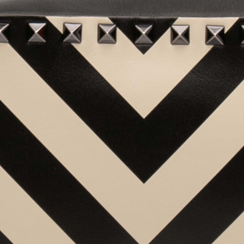 Rockstud Camera Crossbody Bag Striped Leather