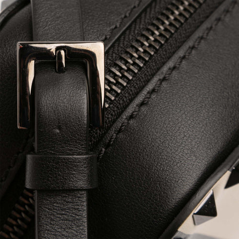 Rockstud Camera Crossbody Bag Striped Leather
