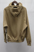 Men's Fear Of God Essentials Logo-Flocked Hoodie in Tan Cotton-Blend Jersey