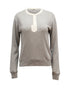 Women's Zadig & Voltaire Logo Long Sleeve Sweatshirt in Grey Cotton