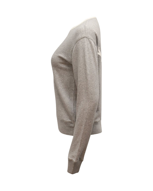 Women's Zadig & Voltaire Logo Long Sleeve Sweatshirt in Grey Cotton