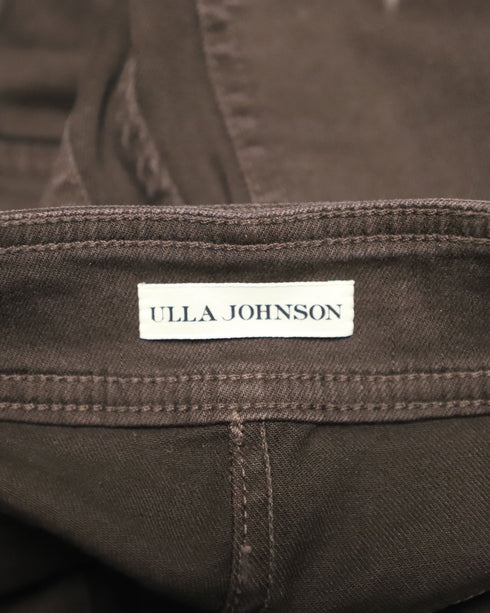 Women's Ulla Johnson Carmen High Rise Tapered Jeans in Brown Cotton
