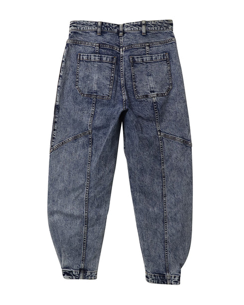 Women's Ulla Johnson Brodie High Rise Tapered Jeans in Blue Cotton