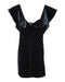 Women's Self-Portrait Crystal Embellished Mini Dress in Black Velvet
