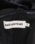 Women's Self-Portrait Crystal Embellished Mini Dress in Black Velvet