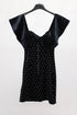 Women's Self-Portrait Crystal Embellished Mini Dress in Black Velvet