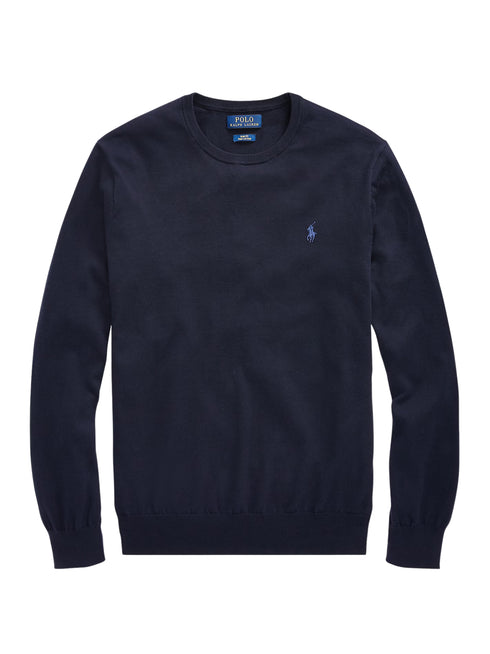 RALPH LAUREN Slim Fit Cotton Jumper Hunter Navy