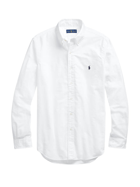 RALPH LAUREN Slim Fit Garment-Dyed Oxford Shirt White
