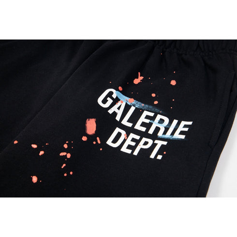 Gallery Dept Sweatpants Hand-painted splashed ink letter patch splicing casual trousers