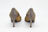 Women's Stuart Weitzman Peep Toe Bow Detail Heels in Silver Polyester
