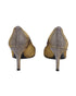 Women's Stuart Weitzman Peep Toe Bow Detail Heels in Silver Polyester