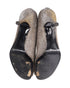 Women's Stuart Weitzman Peep Toe Bow Detail Heels in Silver Polyester