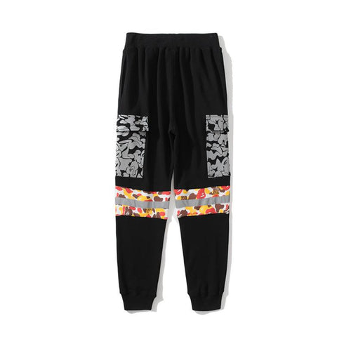Bathing Ape Pant Shark Ape Head Camouflage Reflective Pocket Trousers Loose Casual