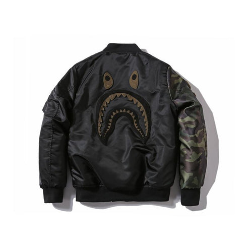 Bathing Ape Coat Autumn and Winter Fashion Brand Camouflage Sleeve Thickened Men's Casual Cotton-Padded Clothes Coat