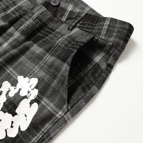 Denim Tears Long-Sleeved Shirt & Suit Pants 2 Piece Set Kapok Plaid