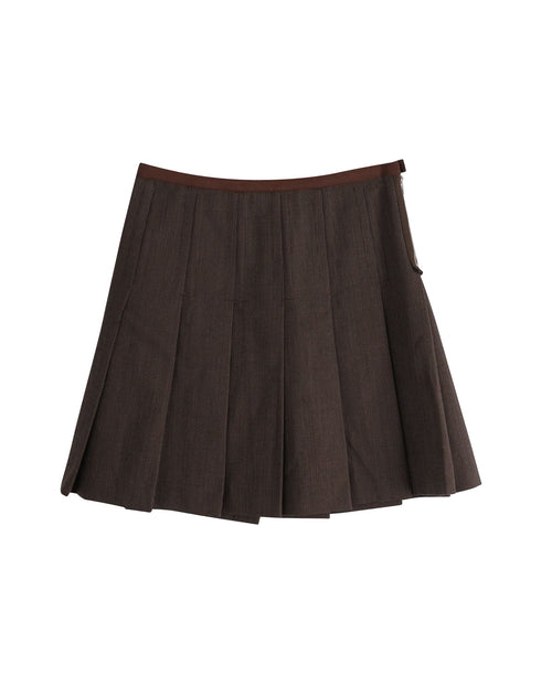 Women's Marc Jacobs Pleated Skirt in Brown Wool