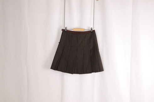 Women's Marc Jacobs Pleated Skirt in Brown Wool