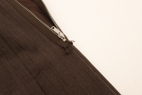 Women's Marc Jacobs Pleated Skirt in Brown Wool