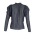 Women's Ulla Johnson Fiona See-Through Blouse in Navy Blue Silk