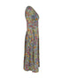 Women's Rixo V-Neck Long Sleeve Midi Dress in Floral Print Silk