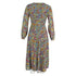 Women's Rixo V-Neck Long Sleeve Midi Dress in Floral Print Silk