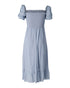 Women's Reformation Smocked Puff Sleeve Dress in Light Blue Viscose