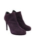 Women's Stuart Weitzman Ankle High-Heeled Boots in Eggplant Purple Suede