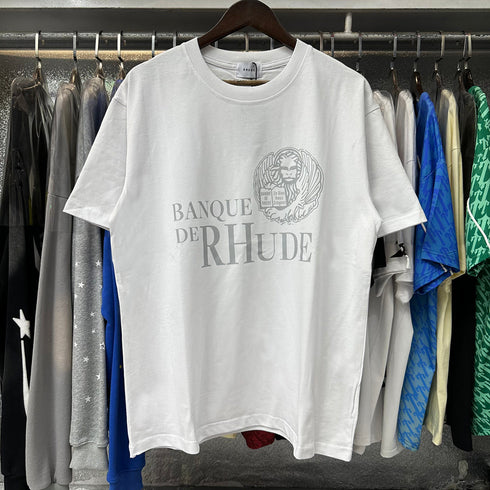 Rhude T-shirts Egyptian Pharaoh Print Cotton Casual Short Sleeves Men and Women