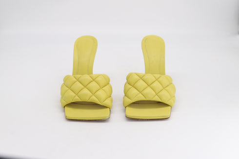 Women's Bottega Veneta Quilted Padded Mule in Yellow Leather