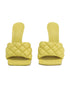 Women's Bottega Veneta Quilted Padded Mule in Yellow Leather