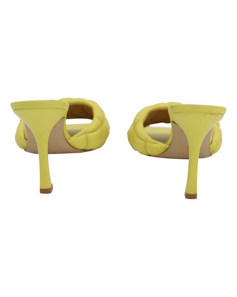 Women's Bottega Veneta Quilted Padded Mule in Yellow Leather