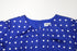Women's Self Portrait Polka-Dot Blue Midi Dress in Blue Viscose