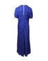 Women's Self Portrait Polka-Dot Blue Midi Dress in Blue Viscose