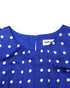 Women's Self Portrait Polka-Dot Blue Midi Dress in Blue Viscose