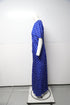 Women's Self Portrait Polka-Dot Blue Midi Dress in Blue Viscose
