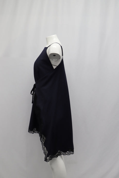 Women's Alexander Wang Roses Pinstripe A-line Apron Dress in Blue Polyester