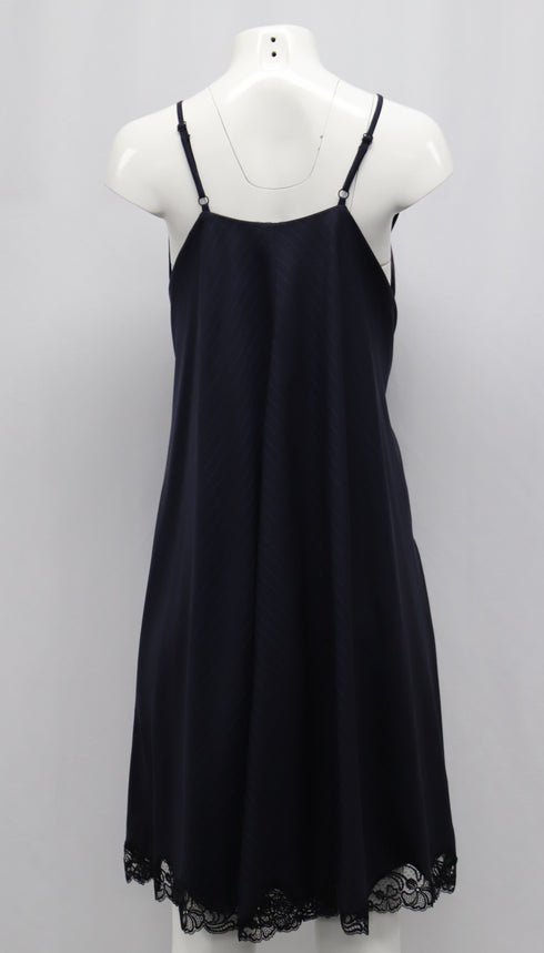 Women's Alexander Wang Roses Pinstripe A-line Apron Dress in Blue Polyester