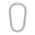 Iced Prong Cuban Chain (Silver) - 20mm