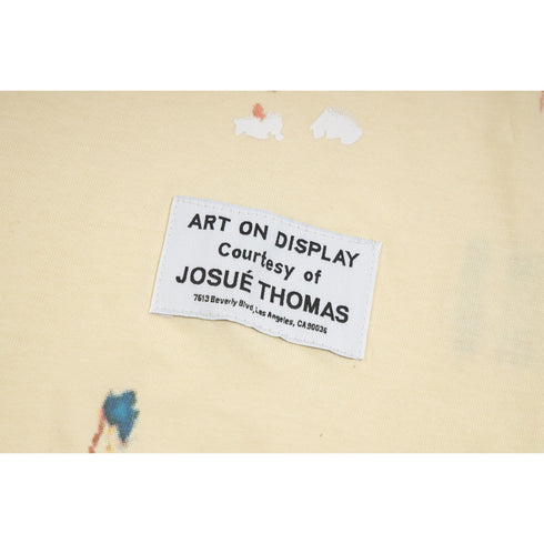 Gallery Dept T-Shirt Joint Letter Embroidery Hand Painted Ink Splashing Short Sleeve T-Shirt