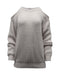 Women's Iro Lineisy Cold Shoulder Ribbed Knit Sweater in Light Beige Acrylic