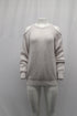 Women's Iro Lineisy Cold Shoulder Ribbed Knit Sweater in Light Beige Acrylic