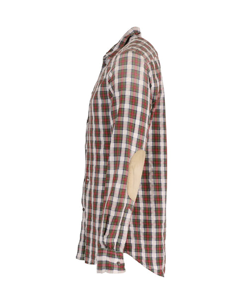 Men's Dsquared2 Checkered Shirt with Elbow Patch in Multicolor Cotton