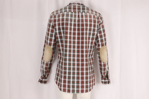 Men's Dsquared2 Checkered Shirt with Elbow Patch in Multicolor Cotton