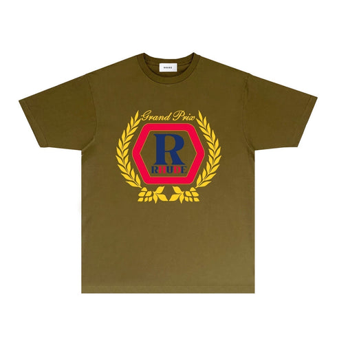 Rhude T-shirts Printed Trendy Pure Cotton
