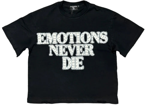 Mixed Emotions Rhinestone Tee Black