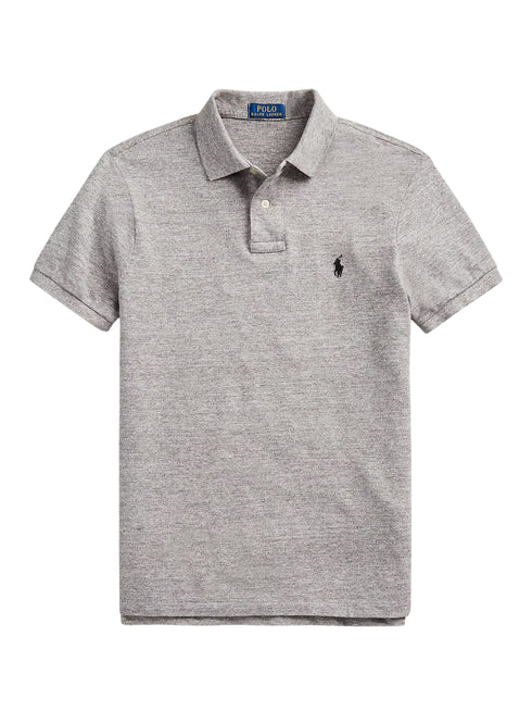 RALPH LAUREN Slim Fit Mesh Polo Shirt Canterbury Heather